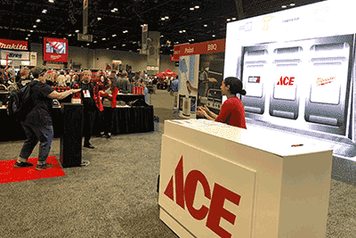 Bid Screen Trade Show Game.