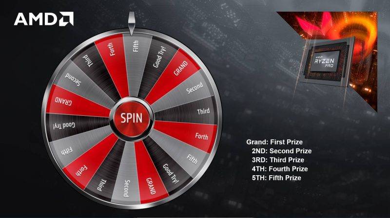 Virtual Prize Wheel image with many slices