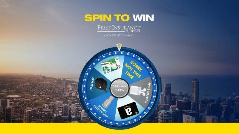 Virtual Prize Wheel for a bank