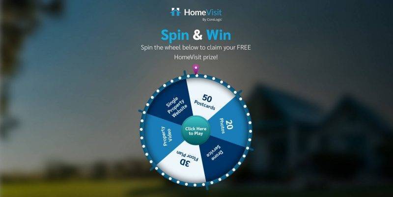New business launch using a Virtual prize wheel